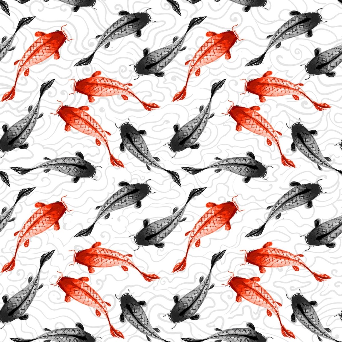 Beistelltisch rote und schwarze Koi-Karpfen M0946 entdecken - Bild 2 Beistelltisch rote und schwarze Koi-Karpfen M0946 entdecken - Bild 2