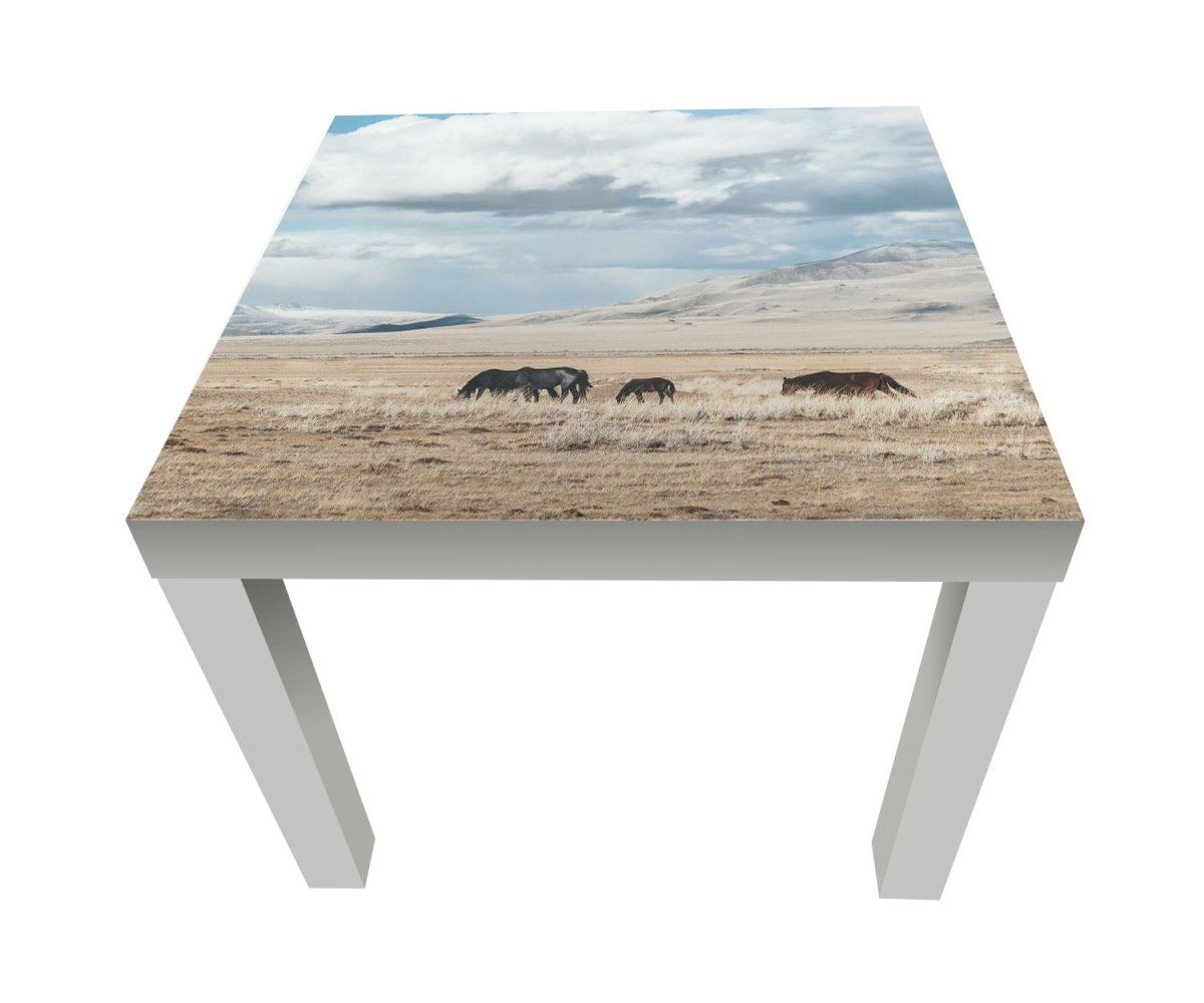 Beistelltisch Wilde Pferde weiden in der Steppe M0947 entdecken - Bild 1 Beistelltisch Wilde Pferde weiden in der Steppe M0947 entdecken - Bild 1