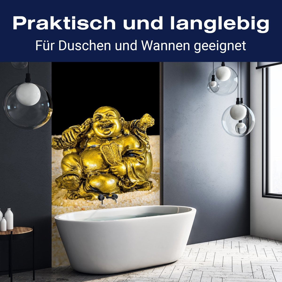 Duschwand Goldener Buddha im Zen-Kreis M0956 entdecken - Bild 3 Duschwand Goldener Buddha im Zen-Kreis M0956 entdecken - Bild 3