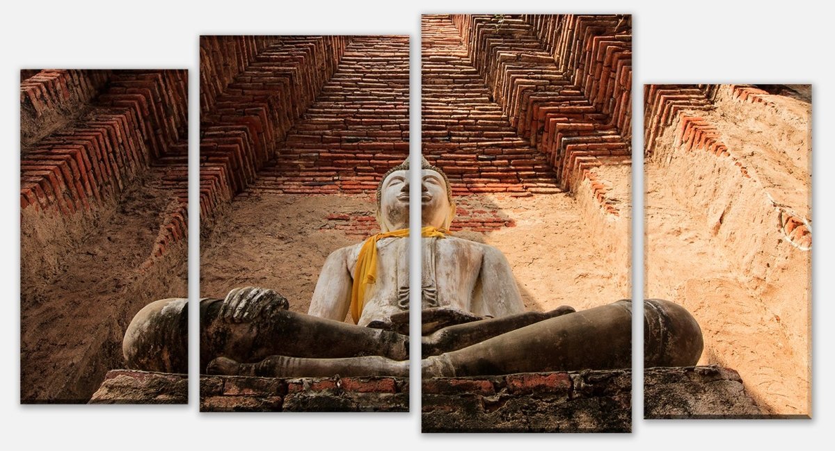 Leinwandbild Mehrteiler Eine große Buddha-Statue M0957 Leinwandbild Mehrteiler Eine große Buddha-Statue M0957