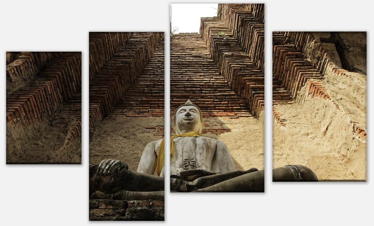 Leinwandbild Mehrteiler Eine große Buddha-Statue M0957 Leinwandbild Mehrteiler Eine große Buddha-Statue M0957