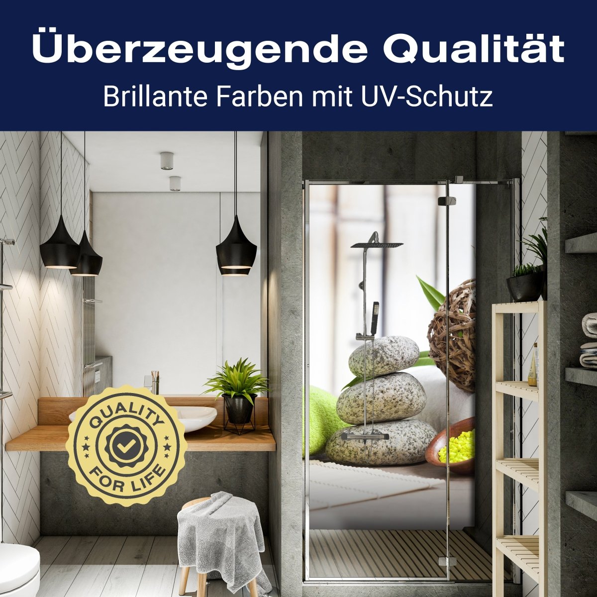 Duschwand Handtücher und Salz, Sauna M0961 entdecken - Bild 2 Duschwand Handtücher und Salz, Sauna M0961 entdecken - Bild 2