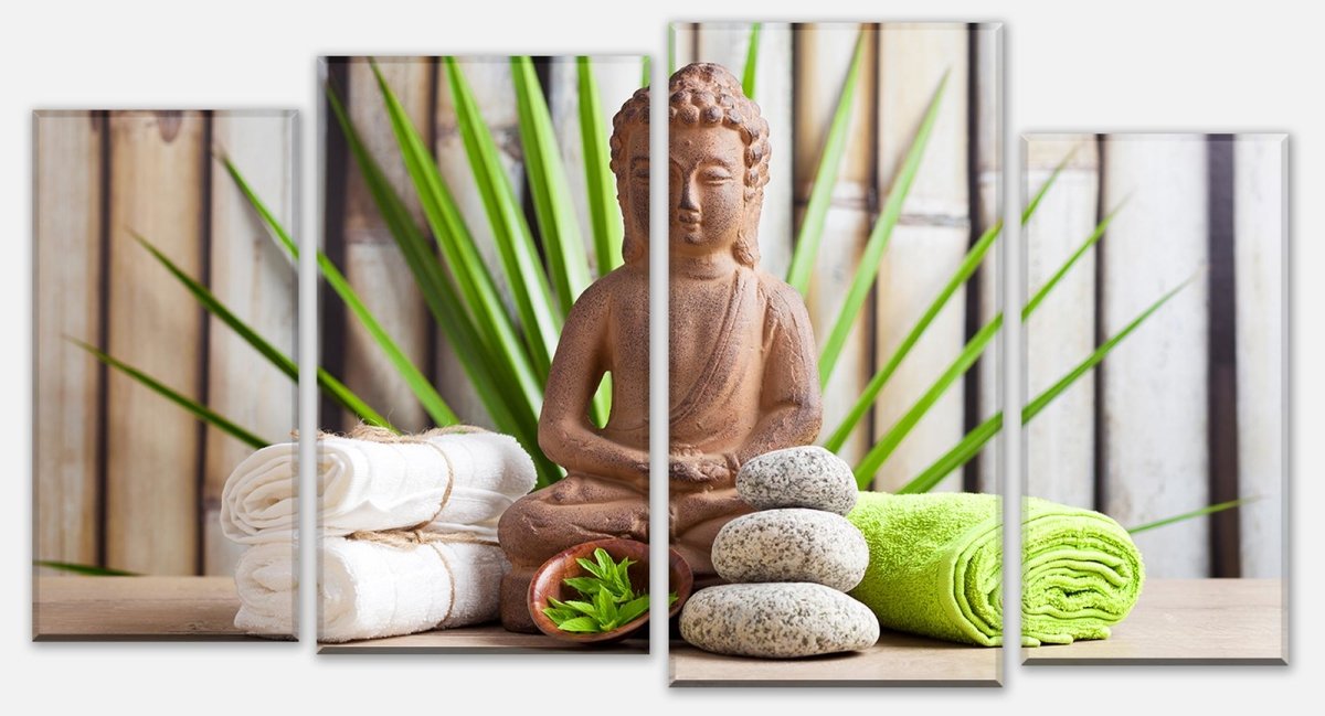 Leinwandbild Mehrteiler Buddha und sauna M0962 Leinwandbild Mehrteiler Buddha und sauna M0962