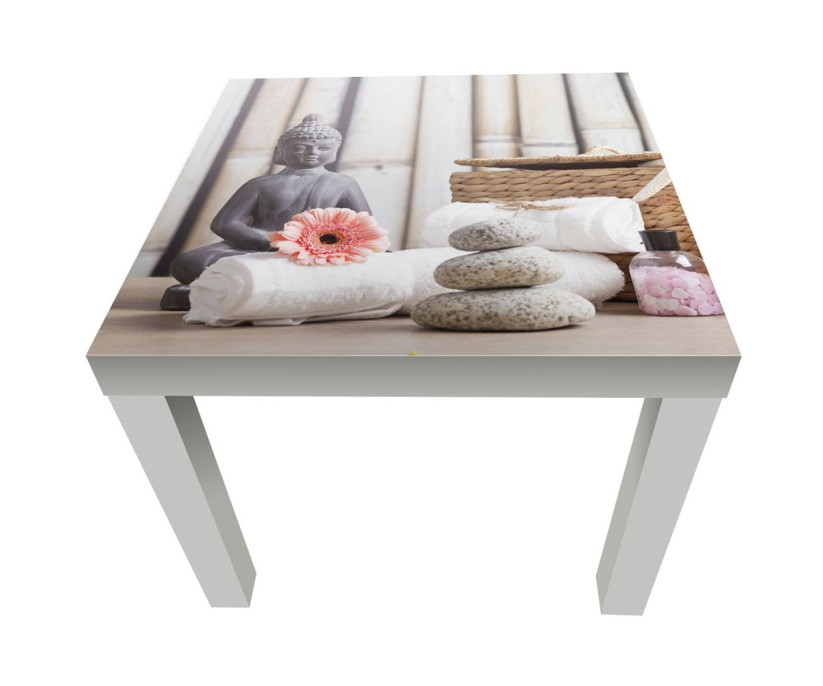 Beistelltisch Spa und Wellness-Einstellung mit Blumen M0963 entdecken - Bild 1 Beistelltisch Spa und Wellness-Einstellung mit Blumen M0963 entdecken - Bild 1