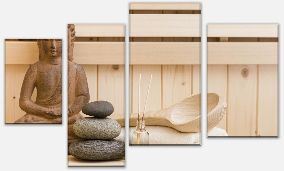 Leinwandbild Mehrteiler Finnische Sauna, Wellness- und Wellnesszubehör M0965 Leinwandbild Mehrteiler Finnische Sauna, Wellness- und Wellnesszubehör M0965
