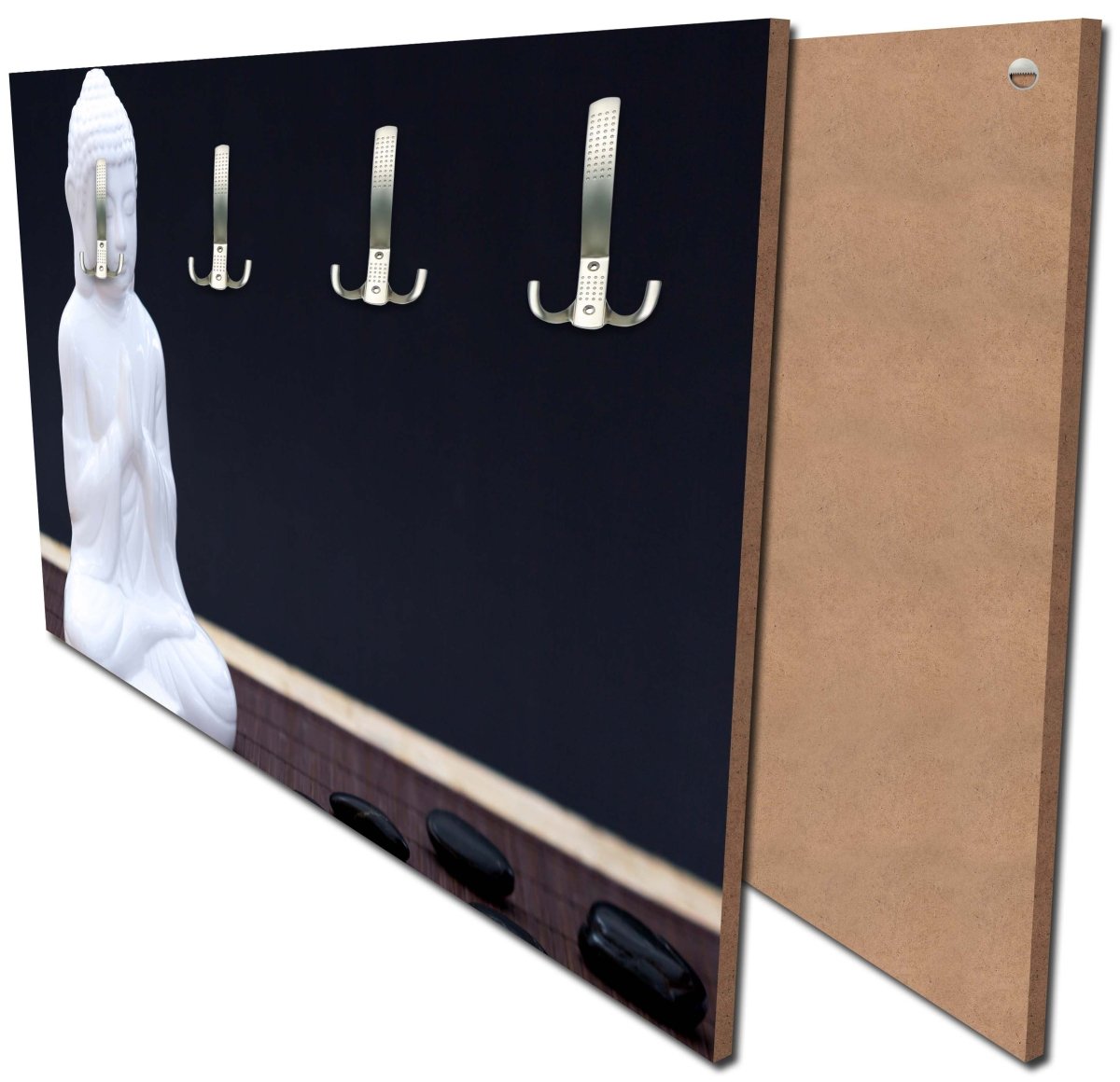 Garderobe Weiße Figur in Meditationshaltung M0967 Garderobe Weiße Figur in Meditationshaltung M0967