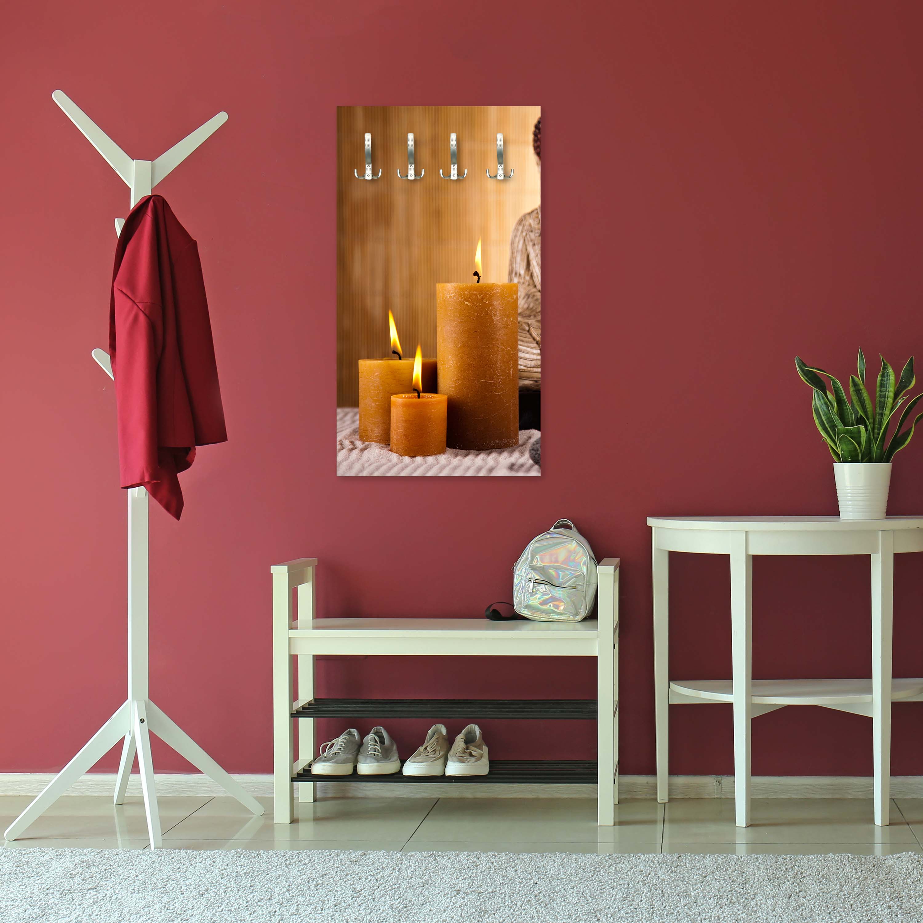 Garderobe Buddha mit Kerze, lebendige Farben M0970 entdecken - Bild 2 Garderobe Buddha mit Kerze, lebendige Farben M0970 entdecken - Bild 2