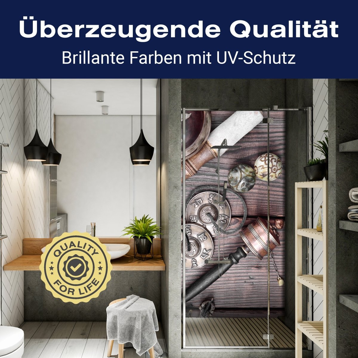 Duschwand Tibetische Objekte zur Meditation M0976 entdecken - Bild 2 Duschwand Tibetische Objekte zur Meditation M0976 entdecken - Bild 2