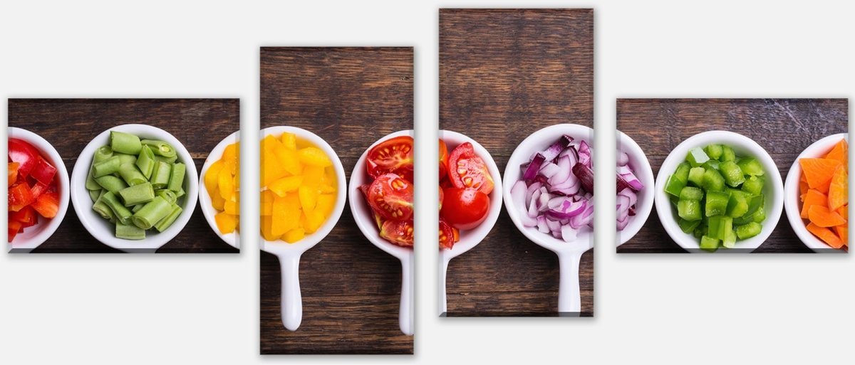 Leinwandbild Mehrteiler Gemüsescheiben M0980 Leinwandbild Mehrteiler Gemüsescheiben M0980