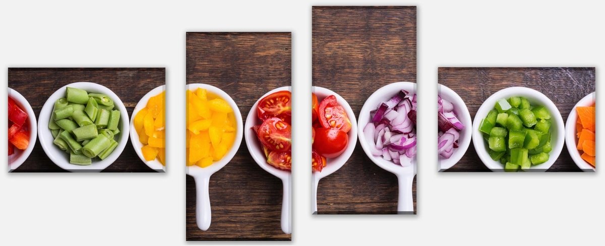 Leinwandbild Mehrteiler Gemüsescheiben M0980 Leinwandbild Mehrteiler Gemüsescheiben M0980
