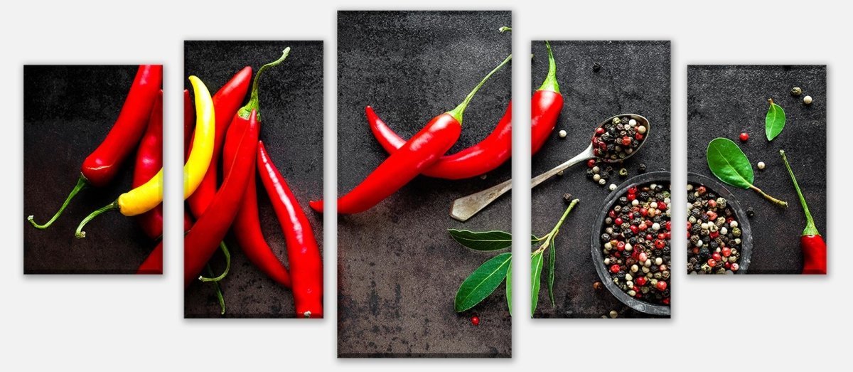 Leinwandbild Mehrteiler Chili-Pfeffer M0983 entdecken - Bild 1 Leinwandbild Mehrteiler Chili-Pfeffer M0983 entdecken - Bild 1