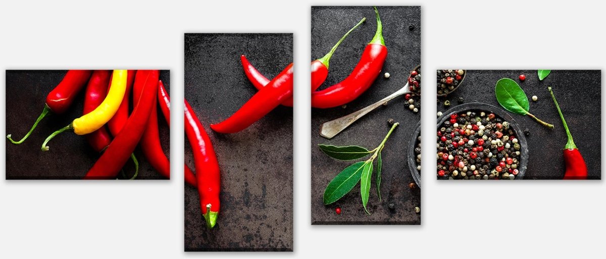 Leinwandbild Mehrteiler Chili-Pfeffer M0983 Leinwandbild Mehrteiler Chili-Pfeffer M0983