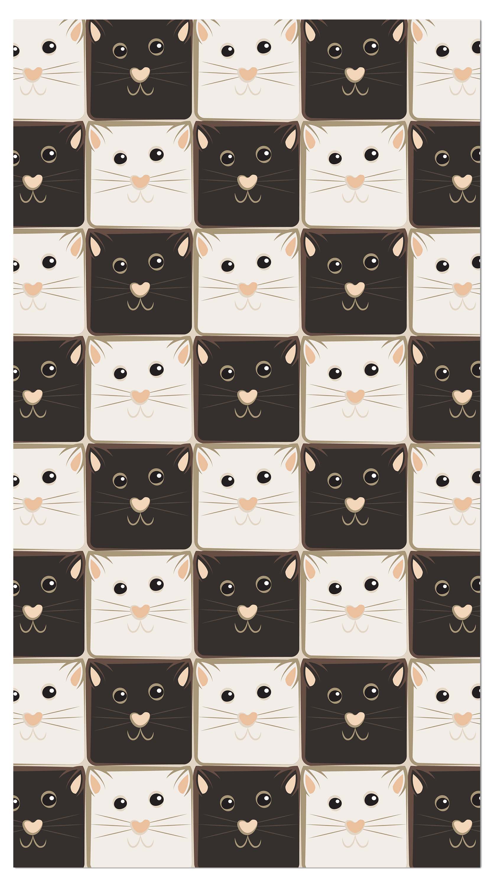 Garderobe Schachbrett aus schwarzen und weißen Katzen M0984 entdecken - Bild 4 Garderobe Schachbrett aus schwarzen und weißen Katzen M0984 entdecken - Bild 4