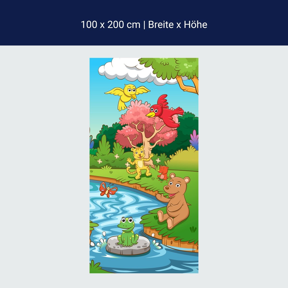 Duschwand Tiere im Dschungel M0986 Duschwand Tiere im Dschungel M0986