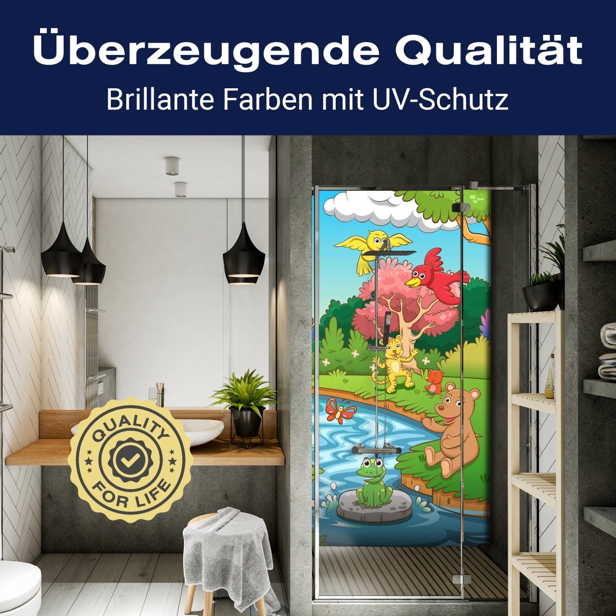 Duschwand Tiere im Dschungel M0986 entdecken - Bild 2 Duschwand Tiere im Dschungel M0986 entdecken - Bild 2