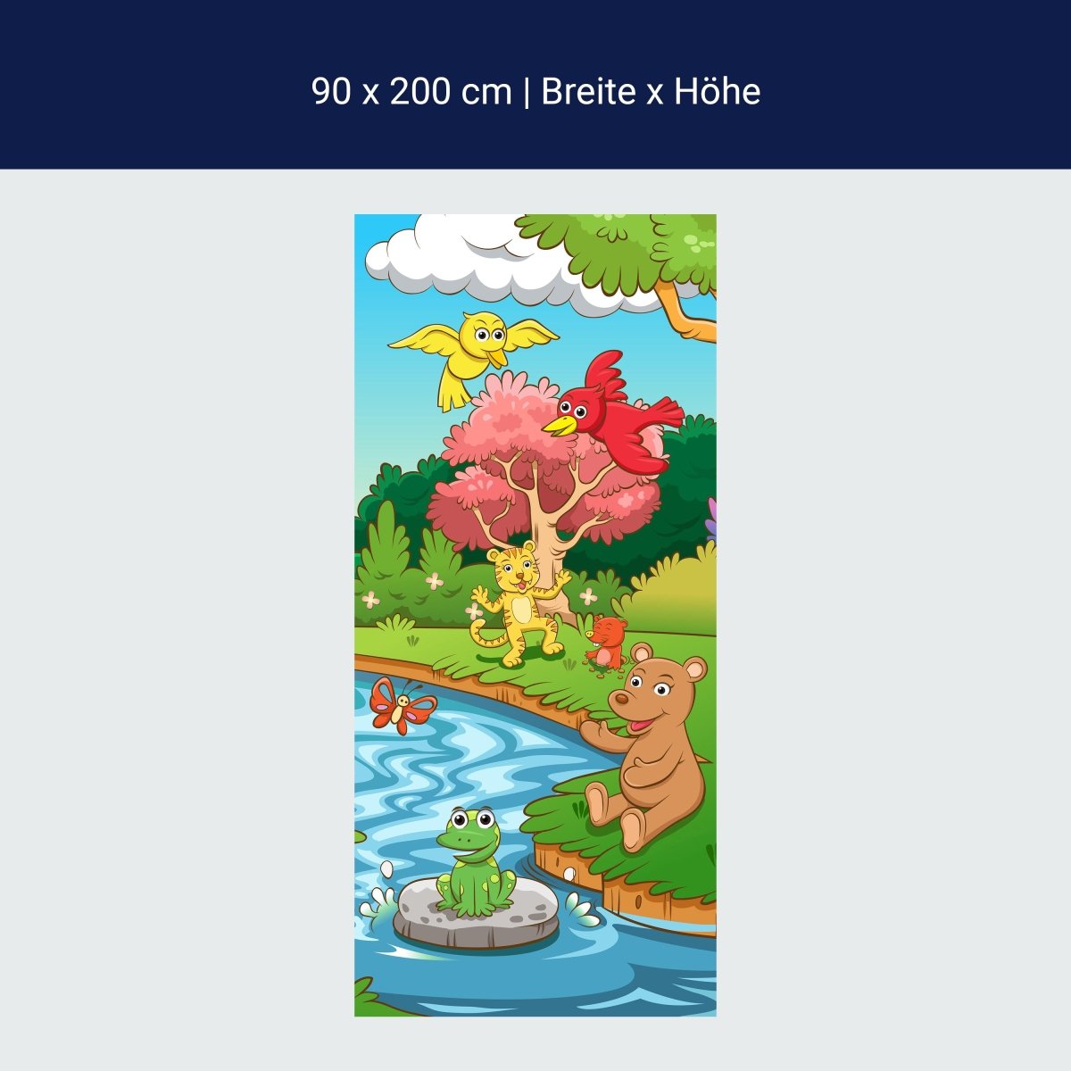 Duschwand Tiere im Dschungel M0986 Duschwand Tiere im Dschungel M0986