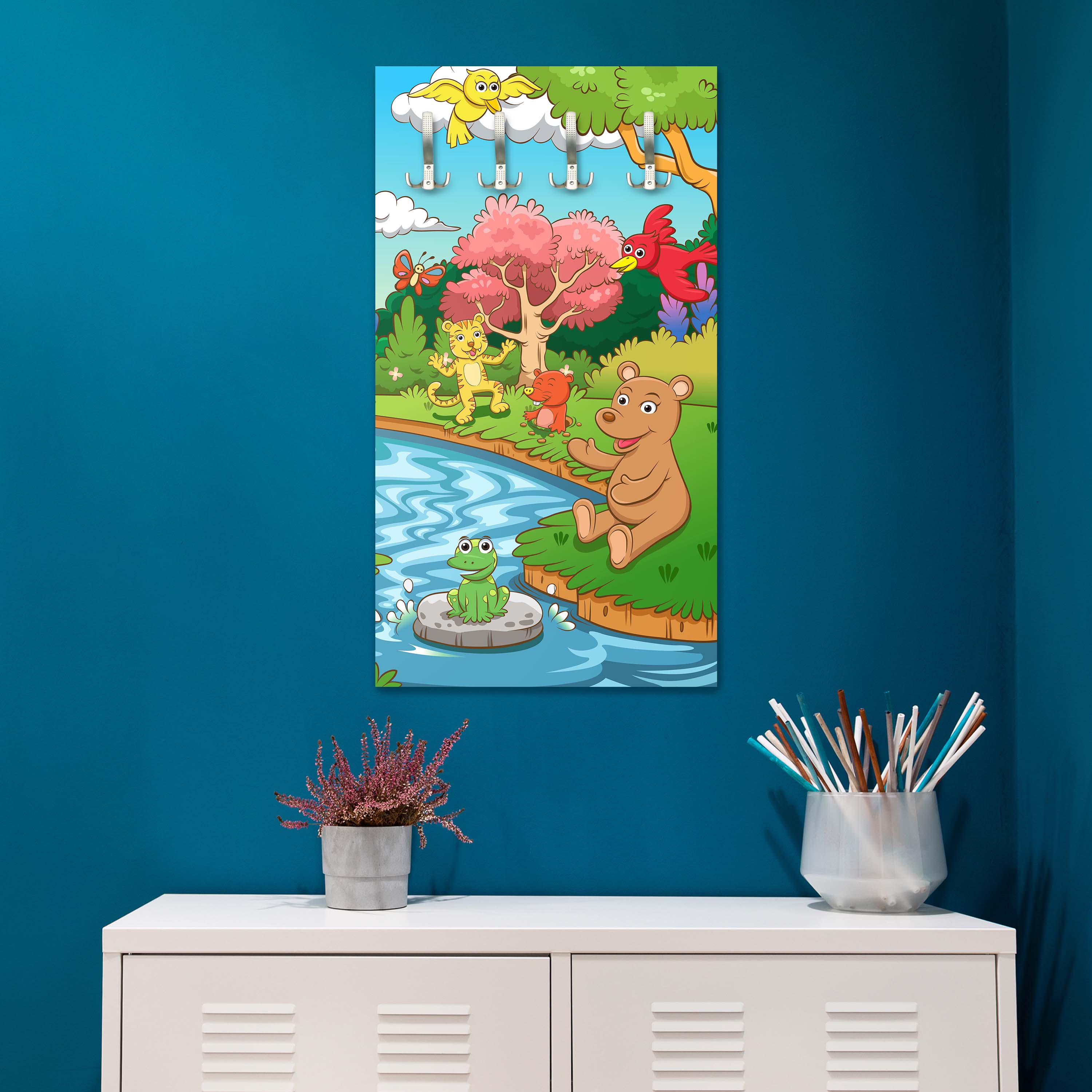 Garderobe Tiere im Dschungel M0986 entdecken - Bild 2 Garderobe Tiere im Dschungel M0986 entdecken - Bild 2