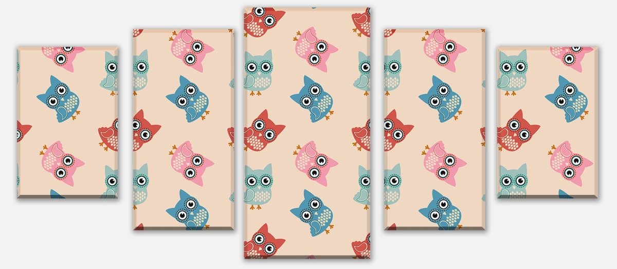 Leinwandbild Mehrteiler Eulen-buntes Muster M0988 entdecken - Bild 1 Leinwandbild Mehrteiler Eulen-buntes Muster M0988 entdecken - Bild 1
