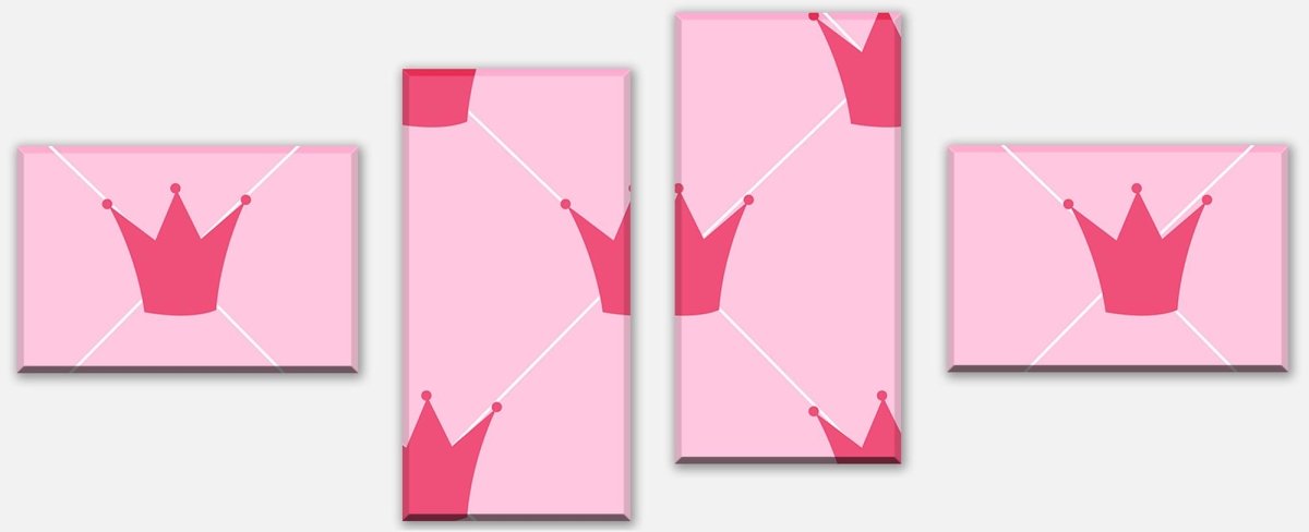 Leinwandbild Mehrteiler Prinzessin Kronen M0989 Leinwandbild Mehrteiler Prinzessin Kronen M0989