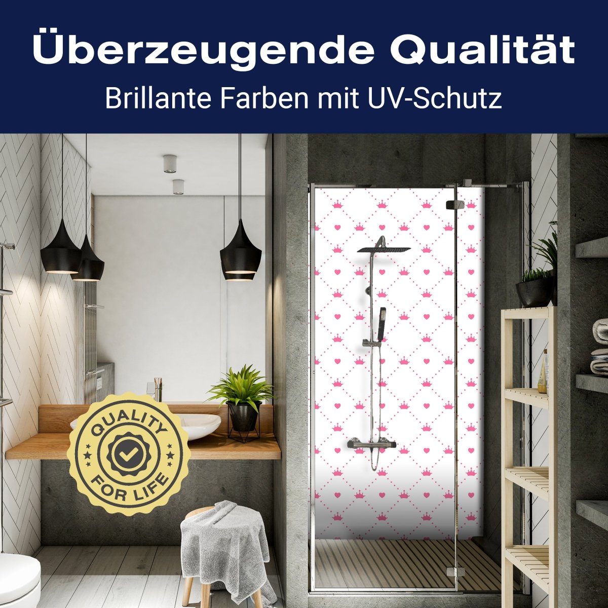 Duschwand Prinzessin - Herz - Krone M0991 entdecken - Bild 2 Duschwand Prinzessin - Herz - Krone M0991 entdecken - Bild 2