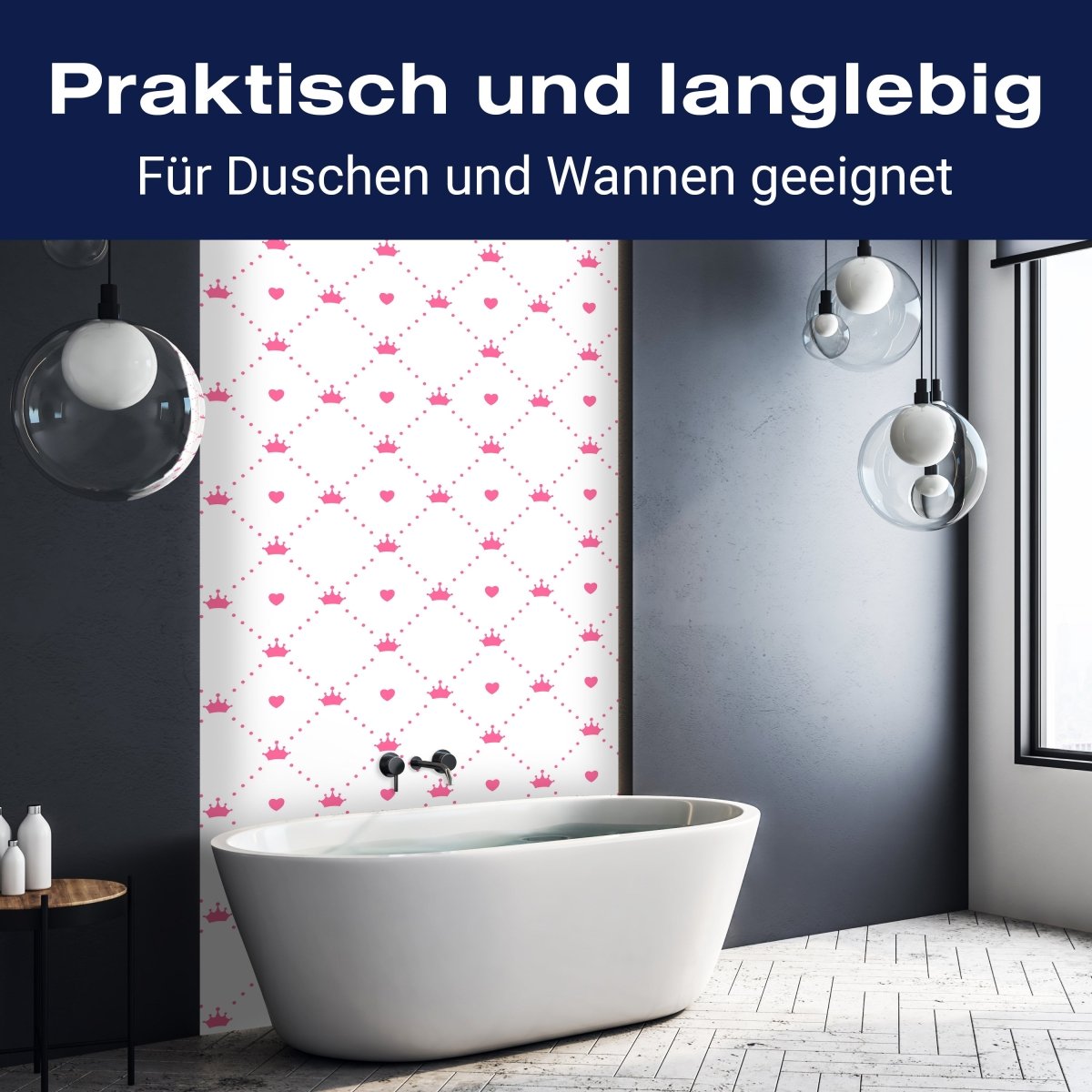 Duschwand Prinzessin - Herz - Krone M0991 entdecken - Bild 3 Duschwand Prinzessin - Herz - Krone M0991 entdecken - Bild 3