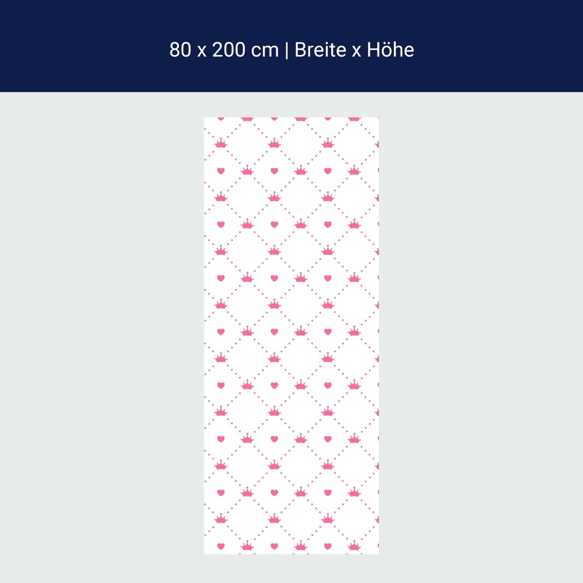 Duschwand Prinzessin - Herz - Krone M0991 Duschwand Prinzessin - Herz - Krone M0991