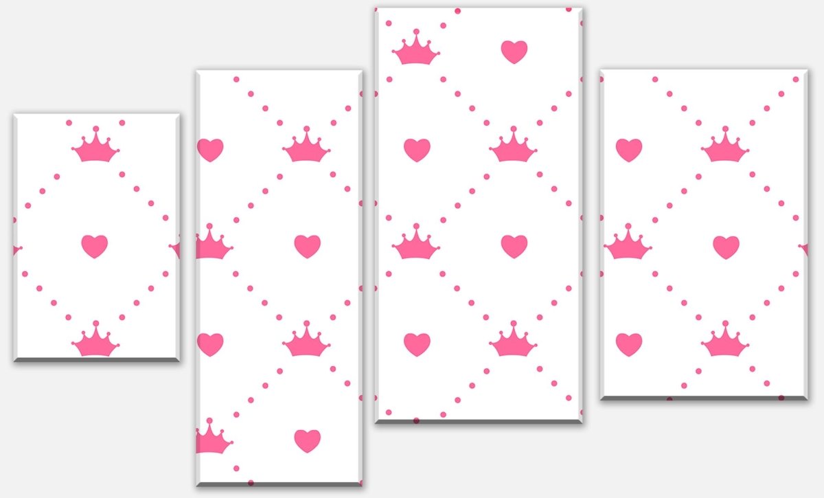 Leinwandbild Mehrteiler Prinzessin - Herz - Krone M0991 Leinwandbild Mehrteiler Prinzessin - Herz - Krone M0991