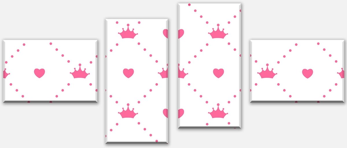 Leinwandbild Mehrteiler Prinzessin - Herz - Krone M0991 Leinwandbild Mehrteiler Prinzessin - Herz - Krone M0991
