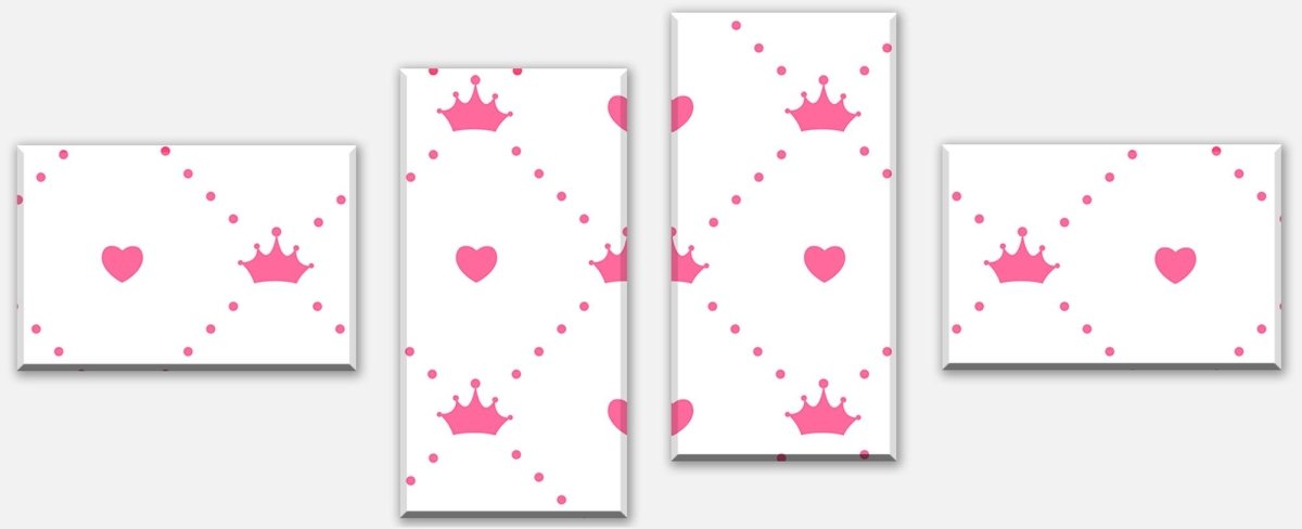 Leinwandbild Mehrteiler Prinzessin - Herz - Krone M0991 Leinwandbild Mehrteiler Prinzessin - Herz - Krone M0991