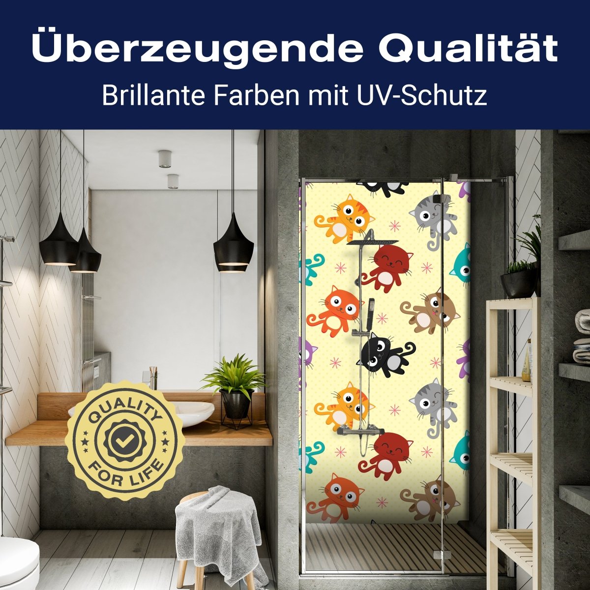 Duschwand süße Kätzchen M0992 entdecken - Bild 2 Duschwand süße Kätzchen M0992 entdecken - Bild 2