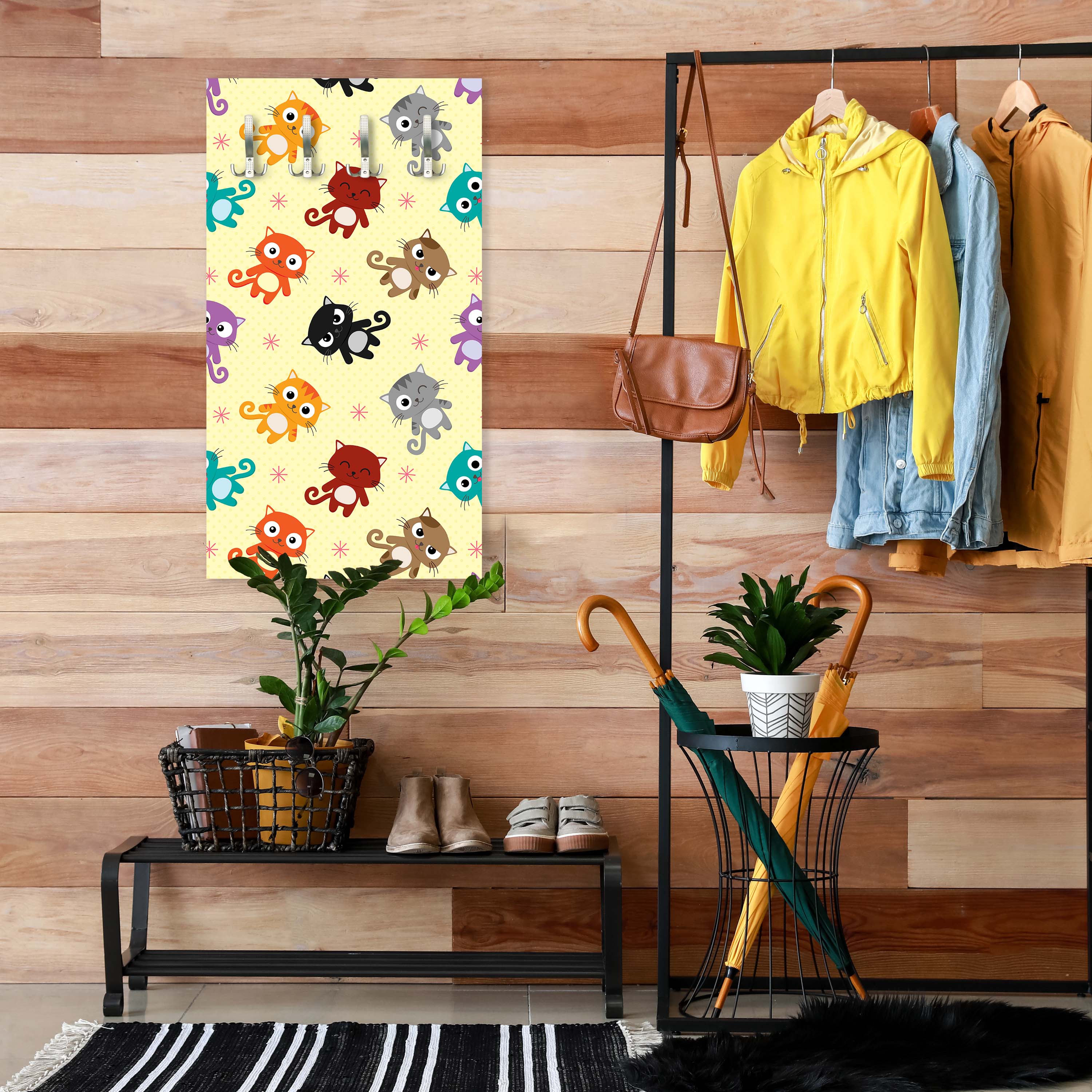 Garderobe süße Kätzchen M0992 entdecken - Bild 3 Garderobe süße Kätzchen M0992 entdecken - Bild 3