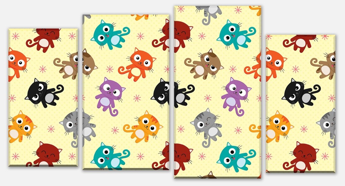 Leinwandbild Mehrteiler süße Kätzchen M0992 Leinwandbild Mehrteiler süße Kätzchen M0992