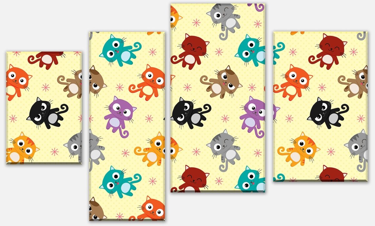 Leinwandbild Mehrteiler süße Kätzchen M0992 Leinwandbild Mehrteiler süße Kätzchen M0992