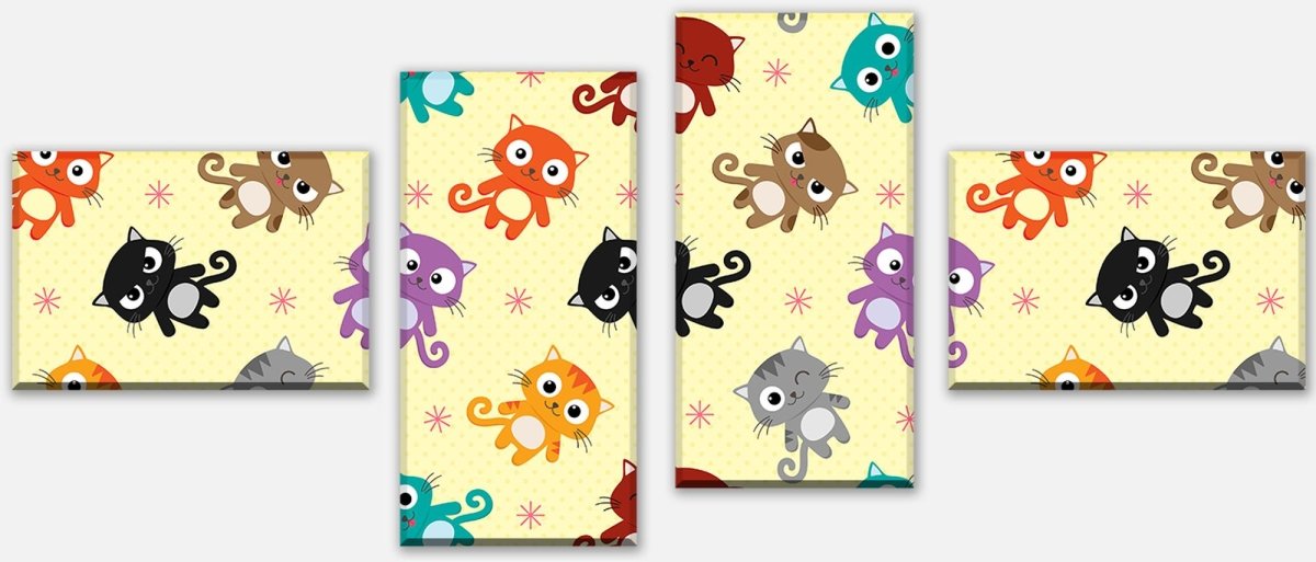 Leinwandbild Mehrteiler süße Kätzchen M0992 Leinwandbild Mehrteiler süße Kätzchen M0992