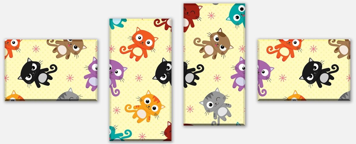 Leinwandbild Mehrteiler süße Kätzchen M0992 Leinwandbild Mehrteiler süße Kätzchen M0992