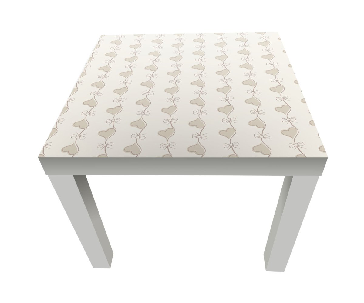 Beistelltisch Retro Herzen auf Beige Hintergrund M0993 entdecken - Bild 1 Beistelltisch Retro Herzen auf Beige Hintergrund M0993 entdecken - Bild 1