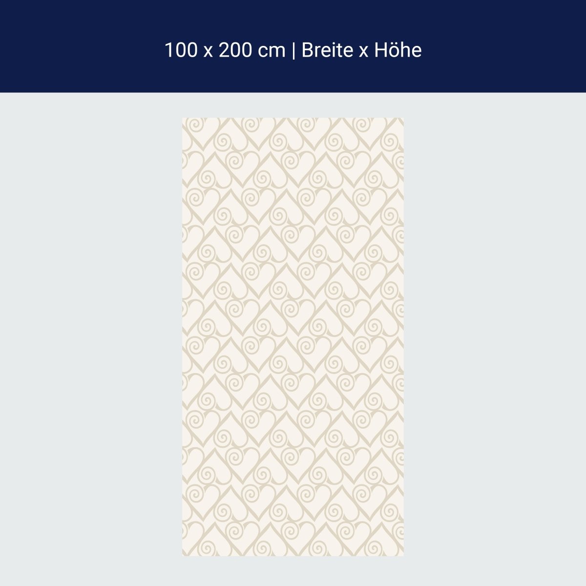 Duschwand Herzmuster auf beige Hintergrund M0994 Duschwand Herzmuster auf beige Hintergrund M0994