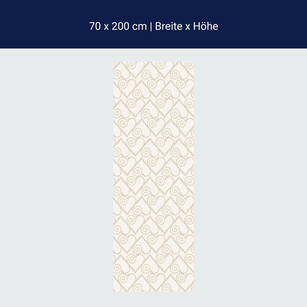 Duschwand Herzmuster auf beige Hintergrund M0994 Duschwand Herzmuster auf beige Hintergrund M0994