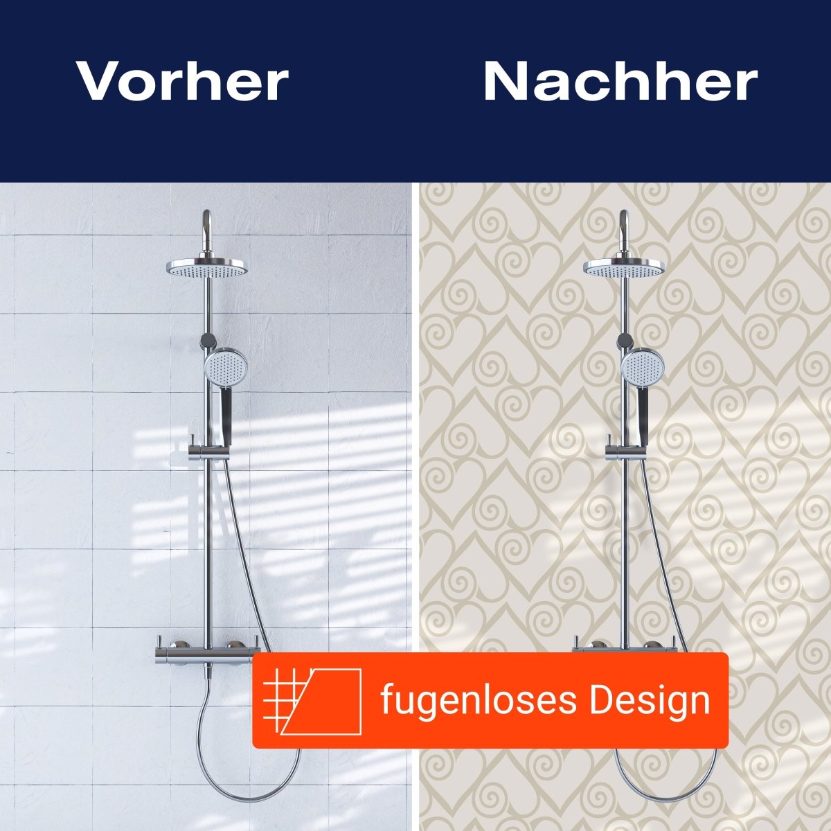 Duschwand Herzmuster auf beige Hintergrund M0994 entdecken - Bild 9 Duschwand Herzmuster auf beige Hintergrund M0994 entdecken - Bild 9