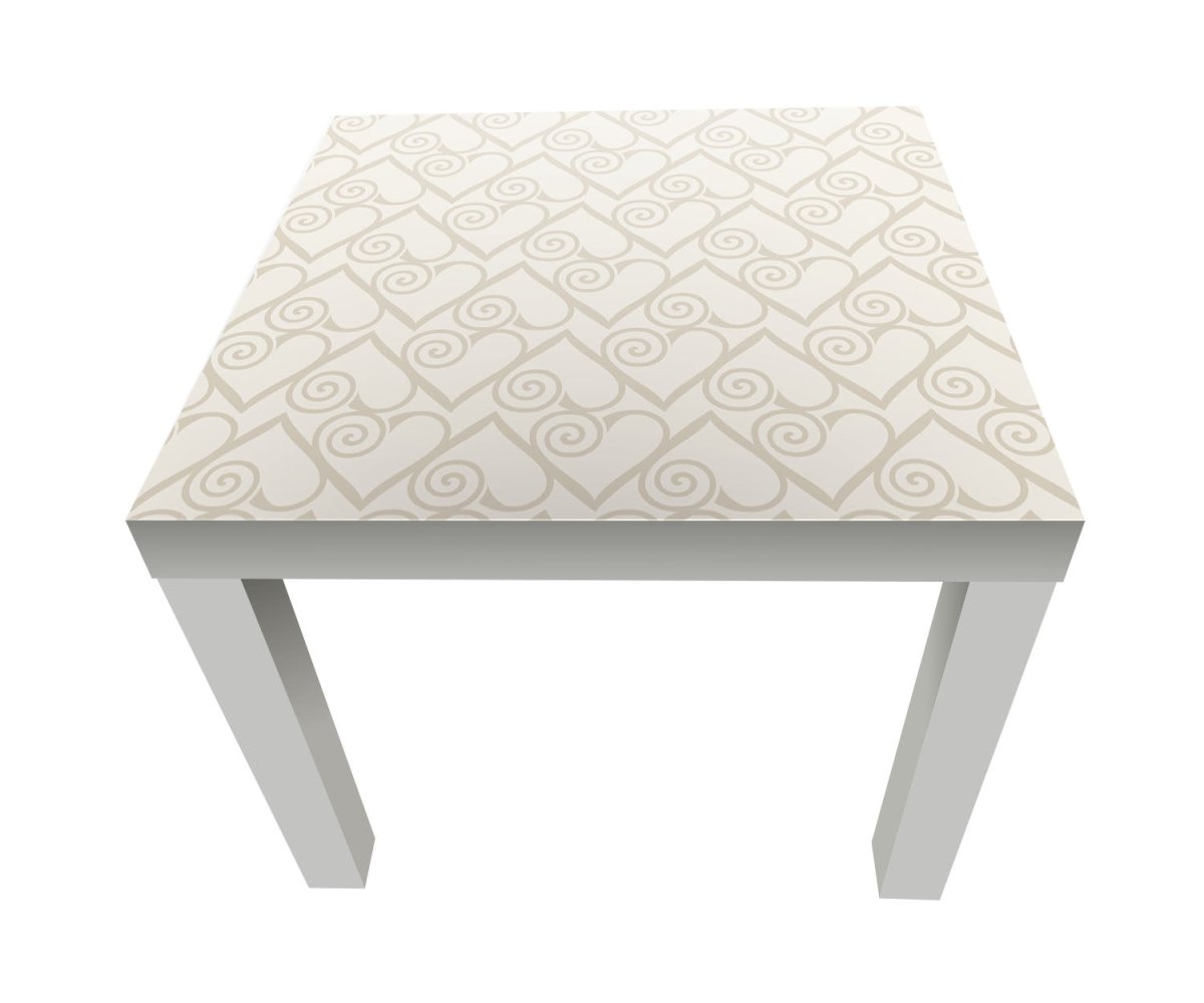 Beistelltisch Herzmuster auf beige Hintergrund M0994 entdecken - Bild 1 Beistelltisch Herzmuster auf beige Hintergrund M0994 entdecken - Bild 1
