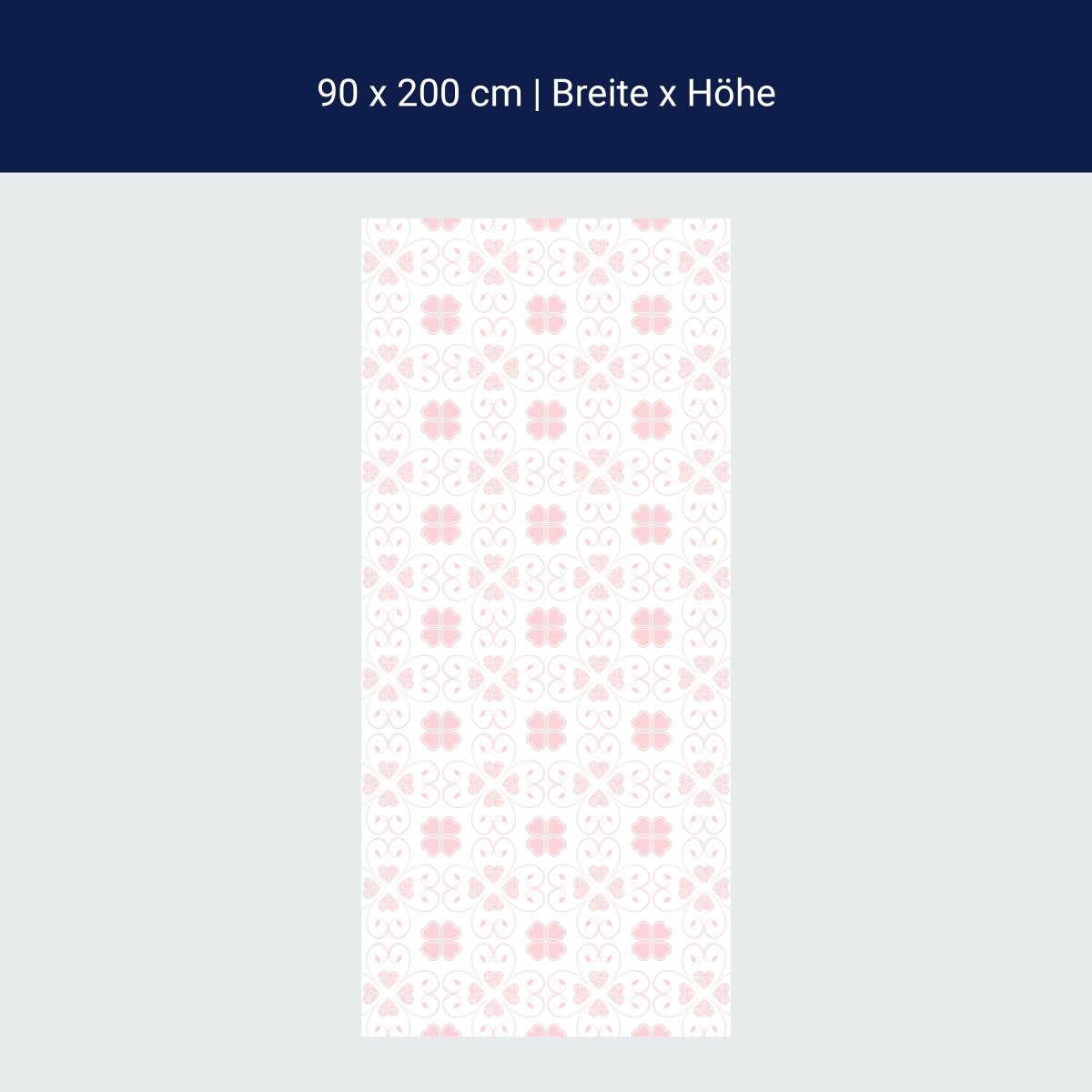 Duschwand Rosa Herzmuster M0995 Duschwand Rosa Herzmuster M0995