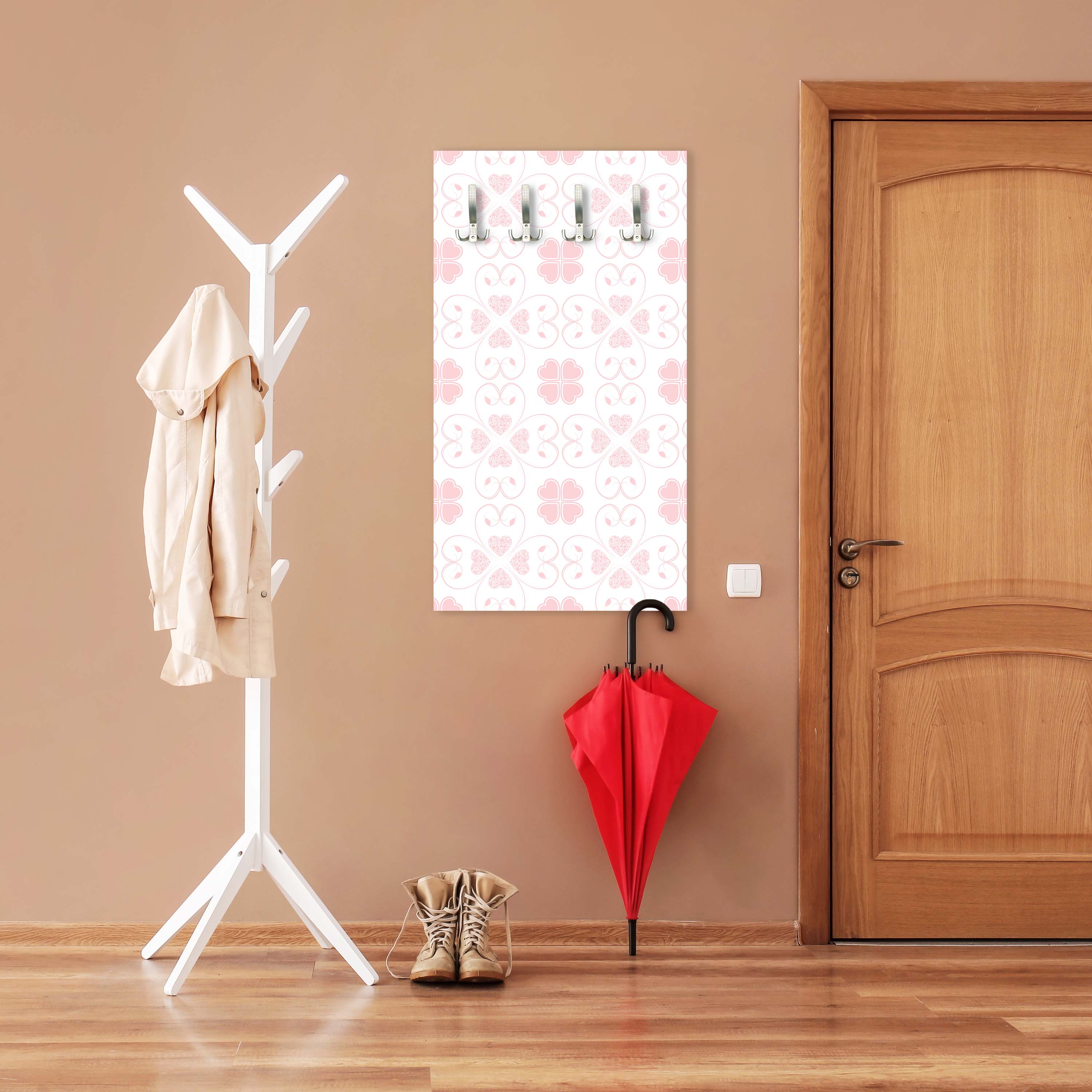 Garderobe Rosa Herzmuster M0995 entdecken - Bild 6 Garderobe Rosa Herzmuster M0995 entdecken - Bild 6