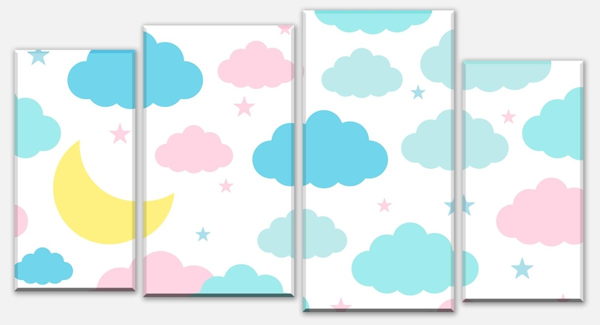 Leinwandbild Mehrteiler Pastellfarbene Nacht M0996 Leinwandbild Mehrteiler Pastellfarbene Nacht M0996