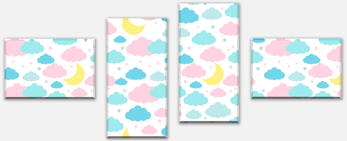 Leinwandbild Mehrteiler Pastellfarbene Nacht M0996 Leinwandbild Mehrteiler Pastellfarbene Nacht M0996