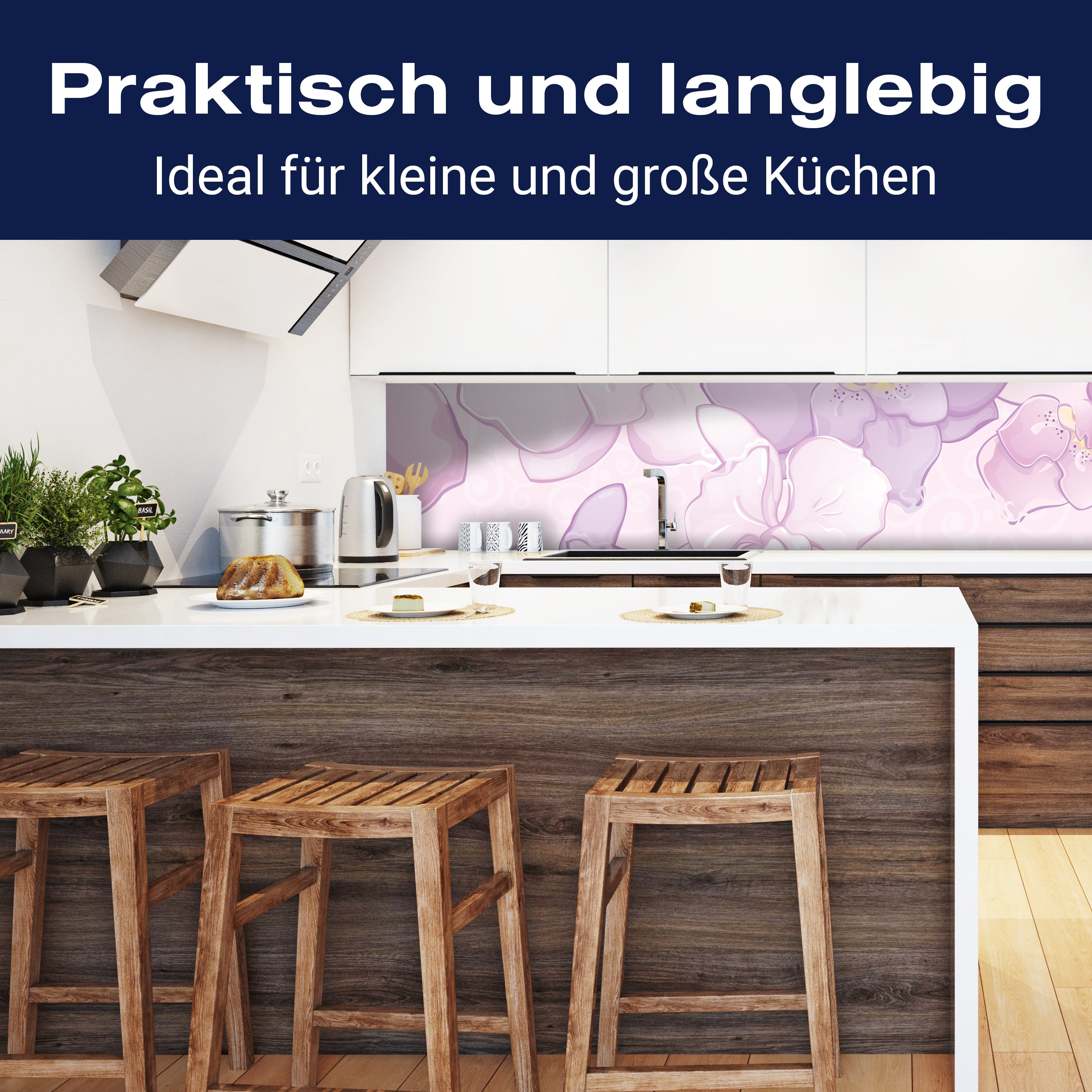 Küchenrückwand Elegantes Blumenmotiv M0998 entdecken - Bild 3 Küchenrückwand Elegantes Blumenmotiv M0998 entdecken - Bild 3