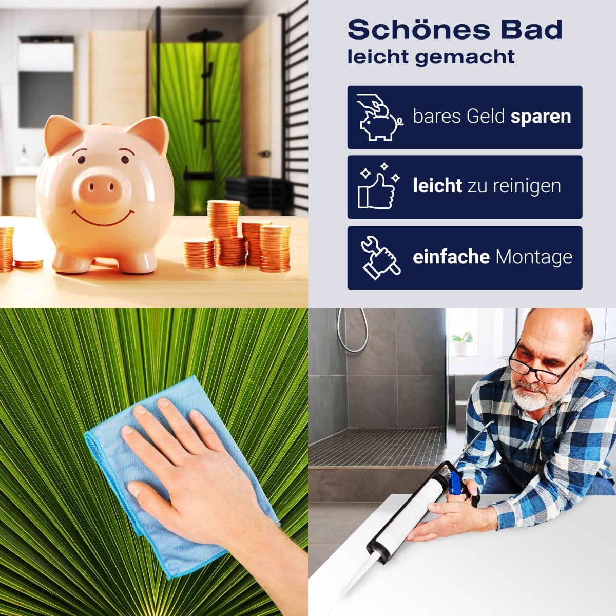 Duschwand Palmblatt Nahaufnahme M1003 entdecken - Bild 7 Duschwand Palmblatt Nahaufnahme M1003 entdecken - Bild 7