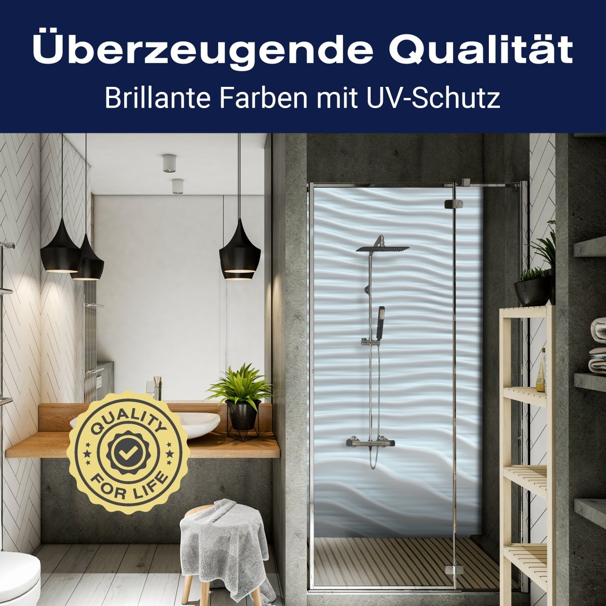 Duschwand Abstrakte weiße Holztextur M1006 entdecken - Bild 2 Duschwand Abstrakte weiße Holztextur M1006 entdecken - Bild 2