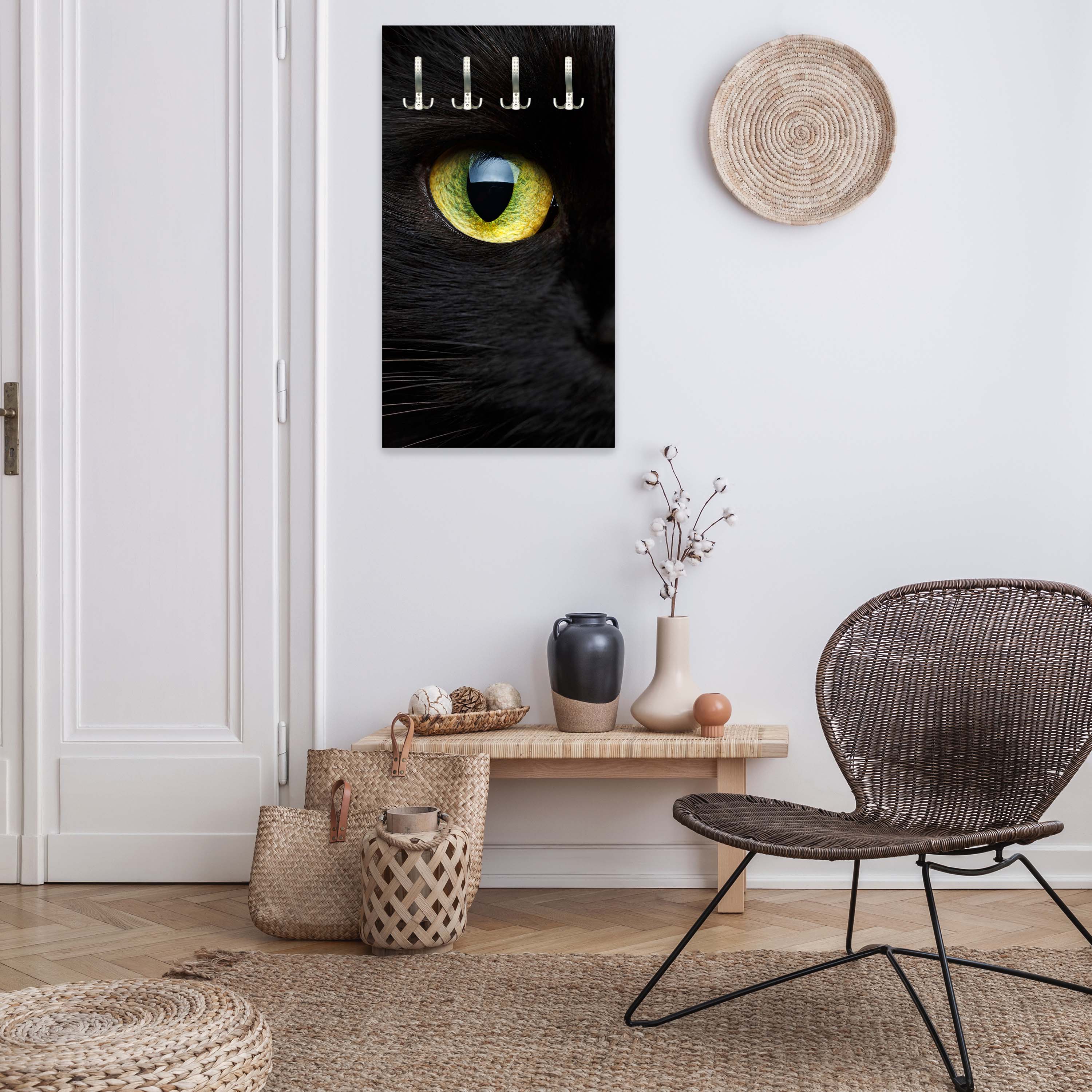 Garderobe Nahaufnahme der schwarzen Katze M1013 entdecken - Bild 3 Garderobe Nahaufnahme der schwarzen Katze M1013 entdecken - Bild 3