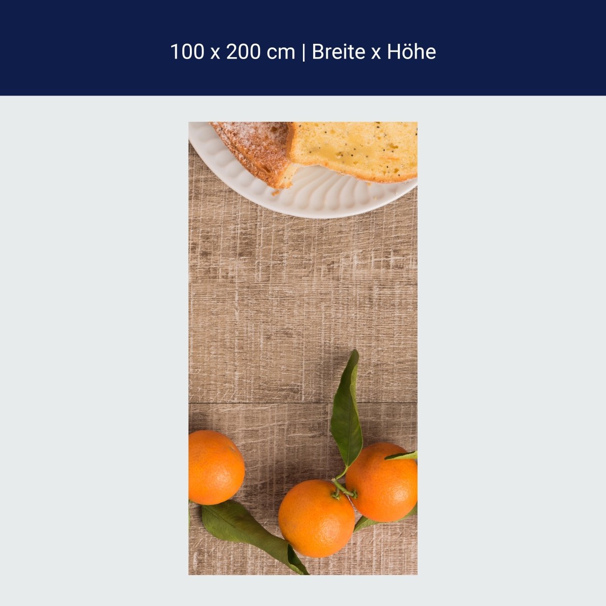 Duschwand Frische Clementinen und Kuchen M1018 Duschwand Frische Clementinen und Kuchen M1018