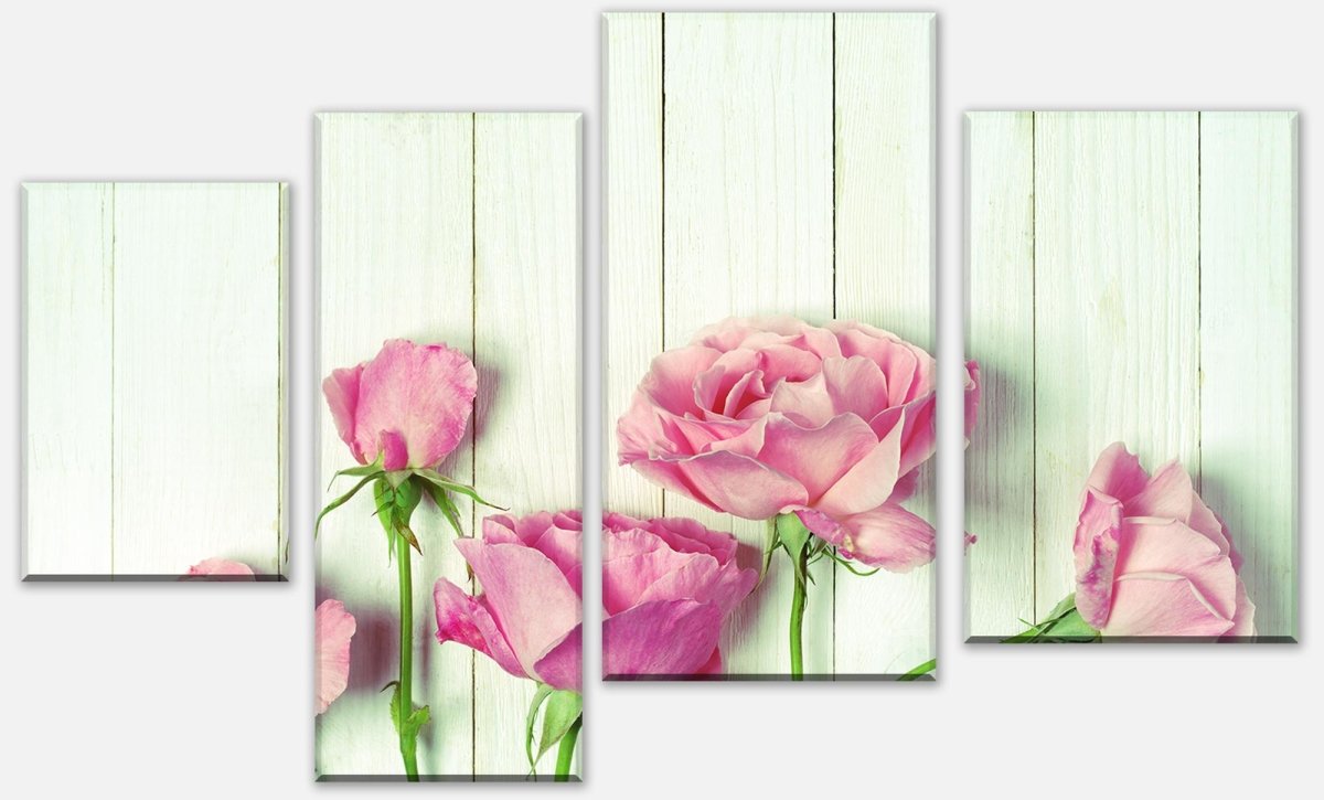 Leinwandbild Mehrteiler Frische Gartenrosen M1021 Leinwandbild Mehrteiler Frische Gartenrosen M1021